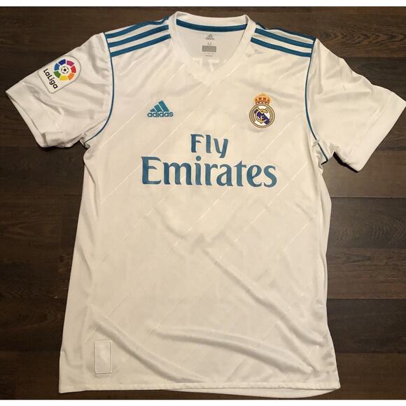 2017Fly EmiratesKarim Benzene Jersey Adidas AZ8059 Mens Medium Soccer Manchester